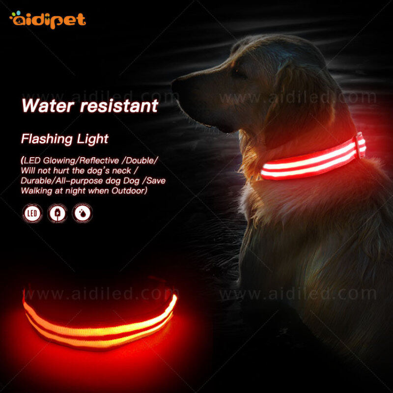 personalized custom  Adjustable Led Dog Collar  for amazon